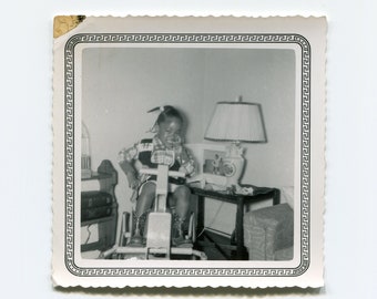 Cowgirl, vintage African American snapshot photo