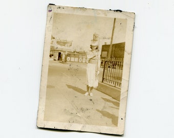 Color guard, vintage snapshot photo