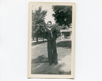 Hello handsome, vintage snapshot photo