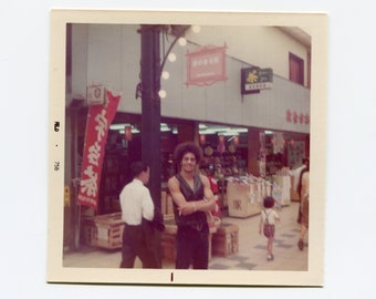 Dressed in leather, vintage African American snapshot photo