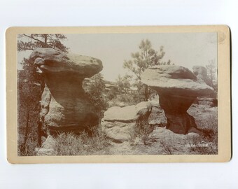 Garden of the Gods, antique oversized cabinet card photo