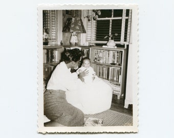 Baby boy, vintage African American snapshot photo