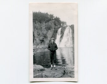 Falls, vintage snapshot photo