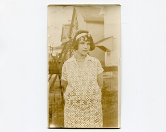 Polka dots, vintage snapshot photo