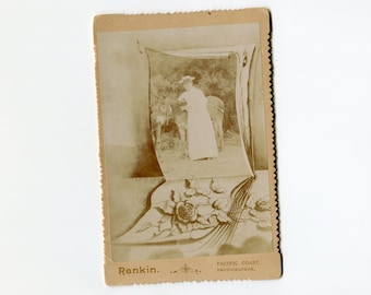 Memorial, antique cabinet card photo