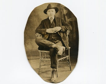 Luther Parker, identified antique rppc photo