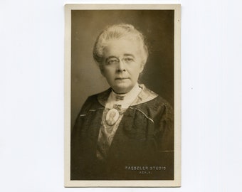 Huge cameo, antique rppc photo