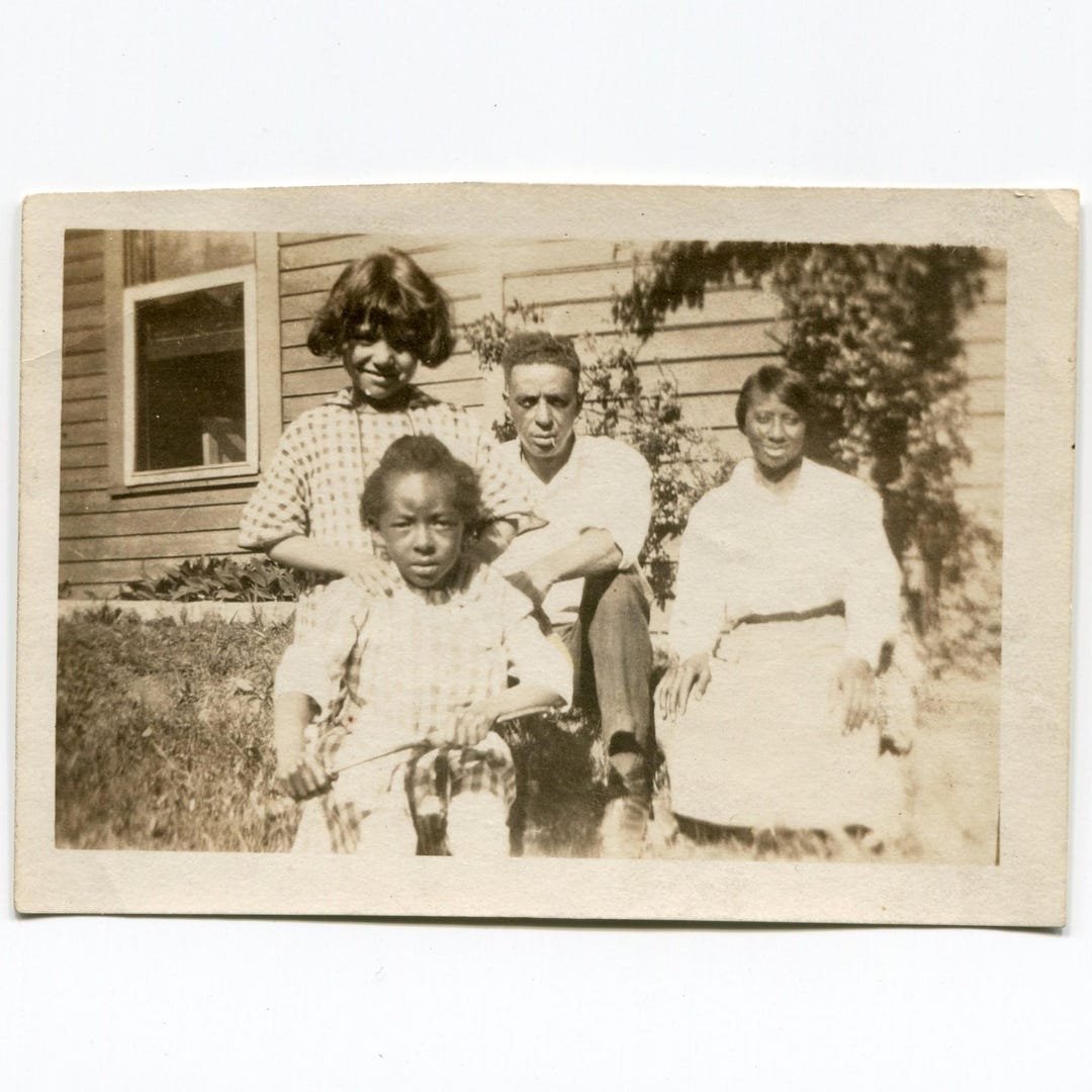 Layered, Vintage Snapshot Photo, African American Family - Etsy