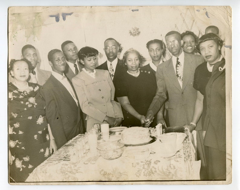 Cutting the Cake Vintage 8x10 African American Snapshot Photo - Etsy