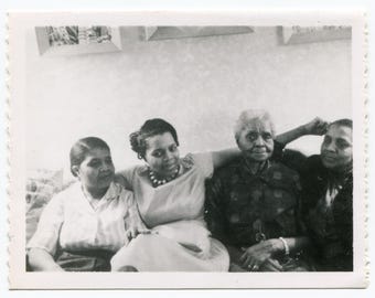 Snug, vintage snapshot photo, African American family