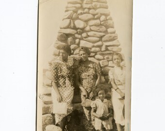Louisburg, vintage snapshot photo, African American family
