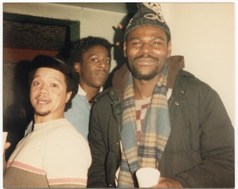 Three stooges, vintage snapshot photo, African American men