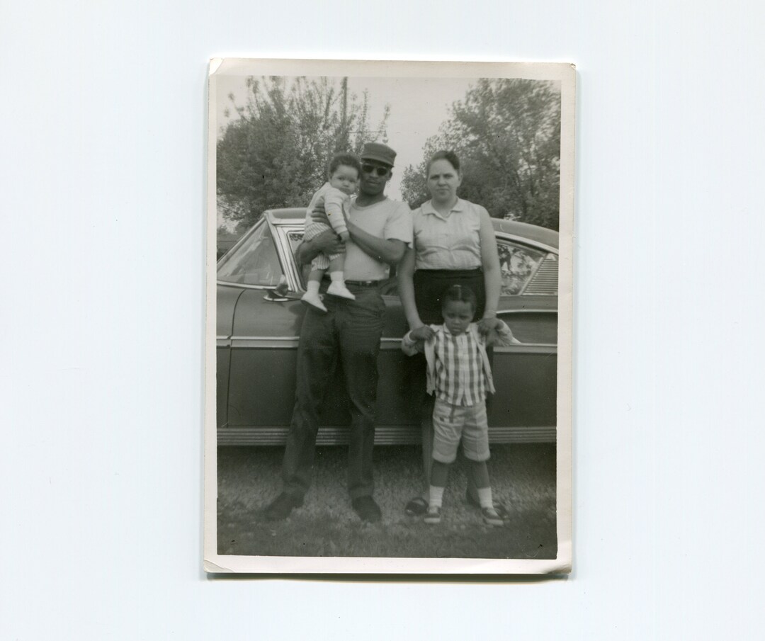 Family of Four, Vintage African American Snapshot Photo - Etsy