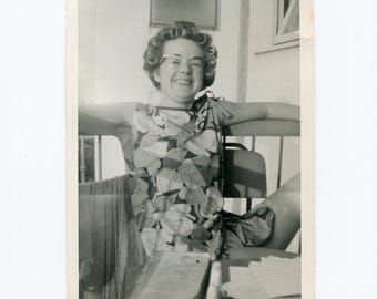 Curlers and glasses, vitnage snapshot photo