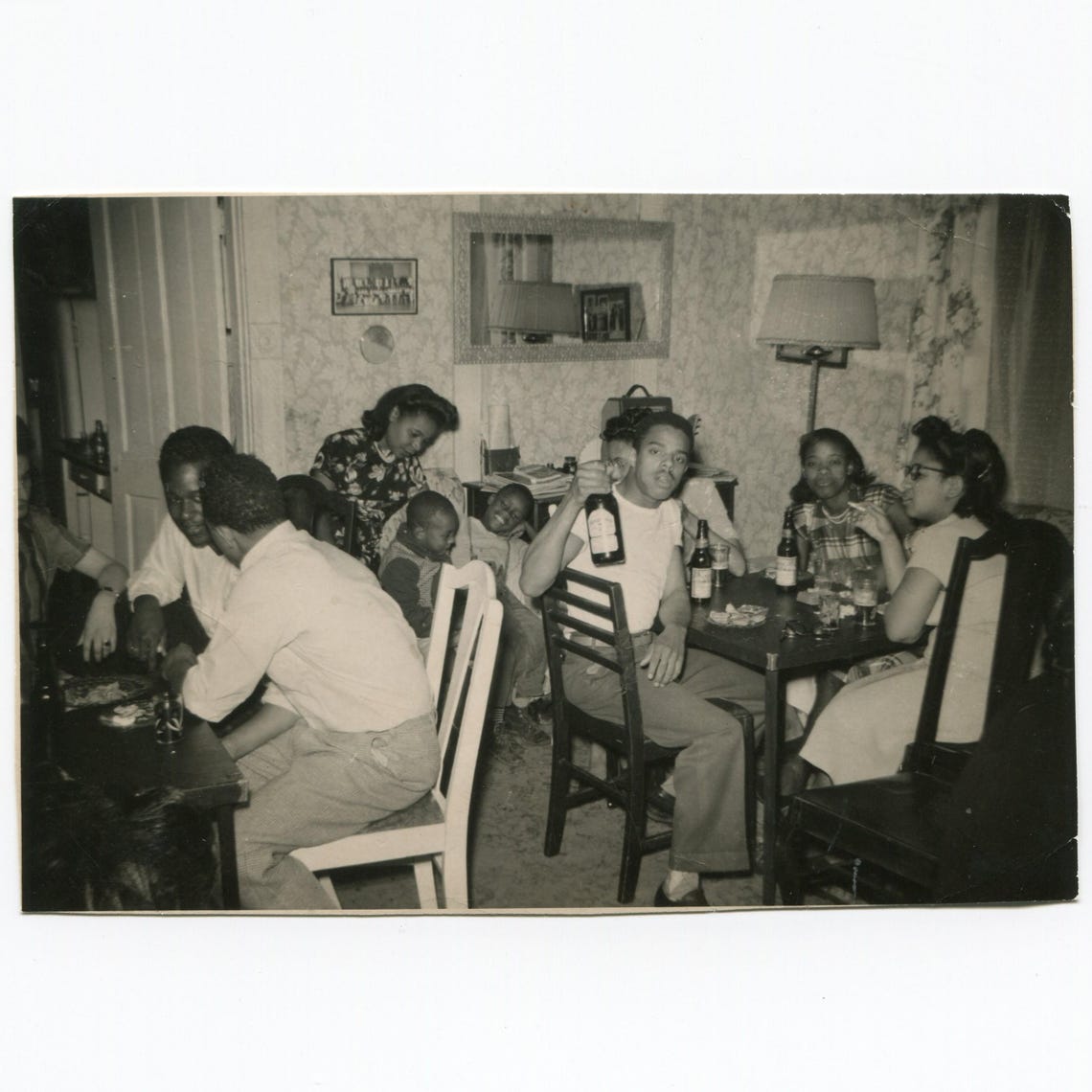 Card Tables, Vintage Snapshot Photo, African American Family - Etsy