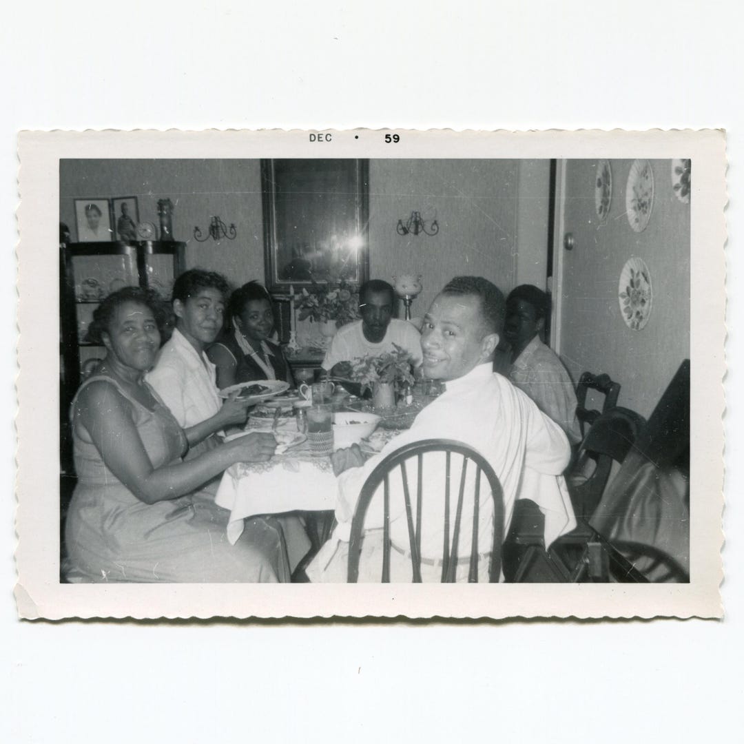 Grab a Plate, Vintage Snapshot Photo, African American Family - Etsy