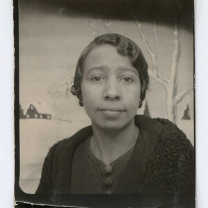 Winter wonderland, vintage African American photo booth photo image 2