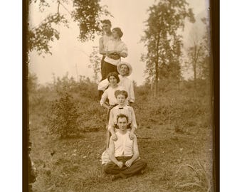 Paired up, antique glass plate negative