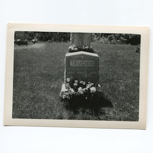 Grave, vintage snapshot photo