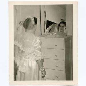 Mirror mirror, vintage snapshot photo