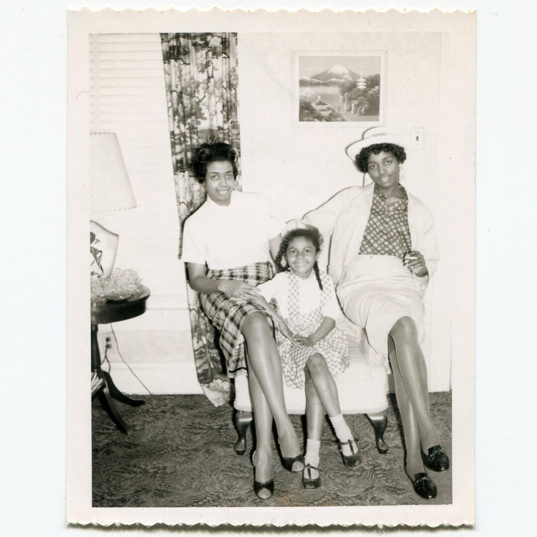 Room for Three, Vintage Snapshot Photo, African American Family - Etsy