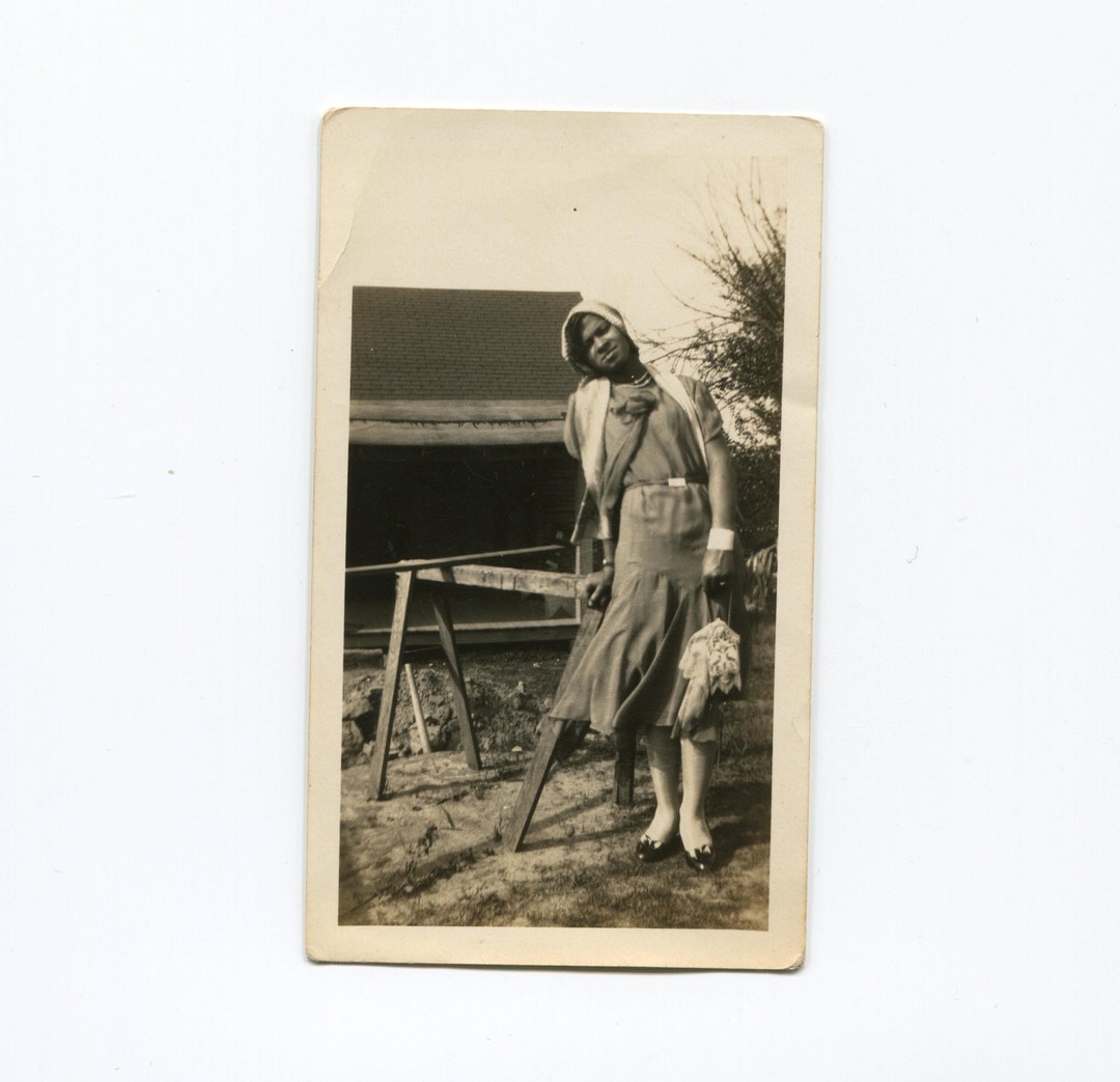In the Wind, Vintage Snapshot Photo, African American Woman - Etsy