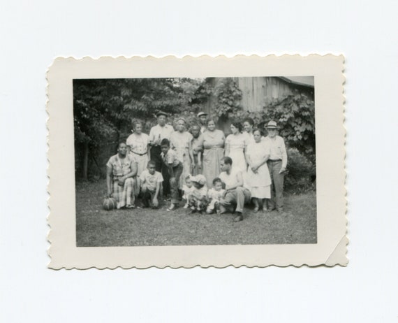 Family reunion vintage African American snapshot photo | Etsy