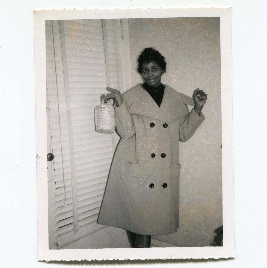 Purse First, Vintage Snapshot Photo, African American Woman - Etsy