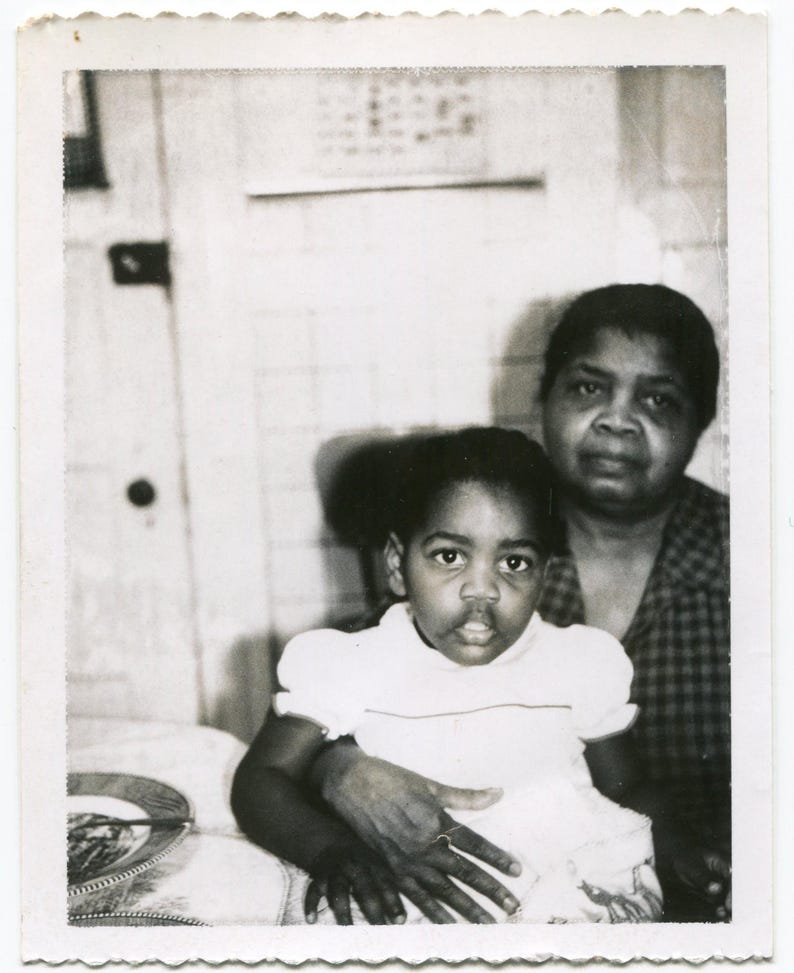 Protective, Vintage Snapshot Photo, African American Woman and Girl - Etsy