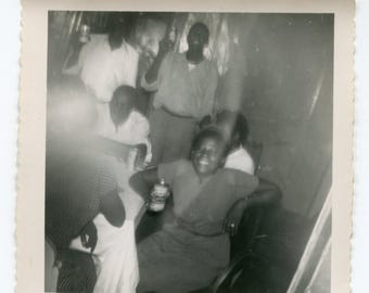 Damn good time, vintage snapshot photo, African American family