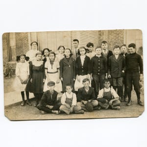 Class of 1912, antique rppc photo