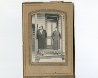 Front porch, vintage African American snapshot photo