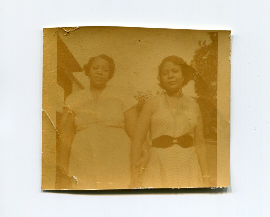 Two women in white, vintage African American snapshot photo - Etsy ...