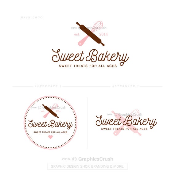 Bakery Logo Design Sweet Logo Whisk Logo Blog Branding Logo | Etsy