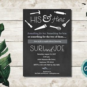 His + Her Wedding Shower Invite