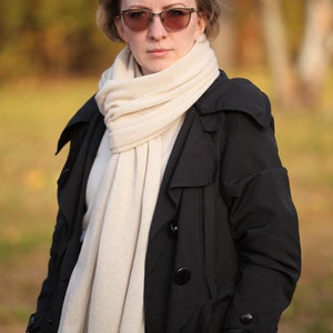 Kasjmier luxe handgemaakte lange sjaal Zacht en warm Perfect Moederdagcadeau Gemaakt in Estland afbeelding 2