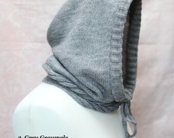Baby-Alpaca Merino Wool Handmade Hooded Scarf Soft and Warm Perfect Mother's Day Gift Unisex for Men and Women