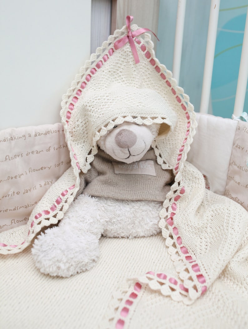 Knit Merino Cashmere Hooded Baby Blanket Soft and Warm Perfect Etsy
