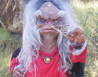 Aughra ArtDoll from Dark Crystal – Handmade Fantasy Figure 1m Tall – Realistic 80s Fan Art – Vintage Movie Collectible"