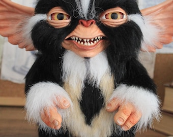 PRESALE Mohawk Gremlins 2 Art Doll, handmade partially articulated Mogwai figure, 80s movie collectible, nostalgic geek gift, Gremlins lover
