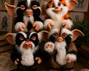PRESALE Gremlins 2 Evil Mogwai Set of 4 | Handmade Art Dolls | Mohawk, Daffy, George & Lenny | Fan Art Collectible