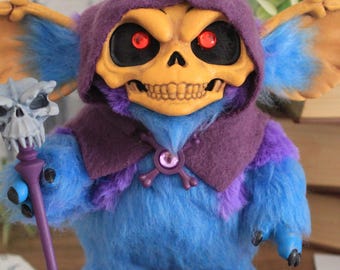 SkeleGiz Art Doll | Handmade Fantasy Creature | Limited Edition Collectible | Horror Cute Sculpture | 6" Geek Art Toy