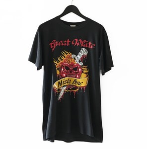 7SM1 【GREAT WHITE】グレートホワイト　ツアーTシャツ 古着 GREAT WHITE】ロックTシャツ メンズ バンドTシャツ メンズ GREAT