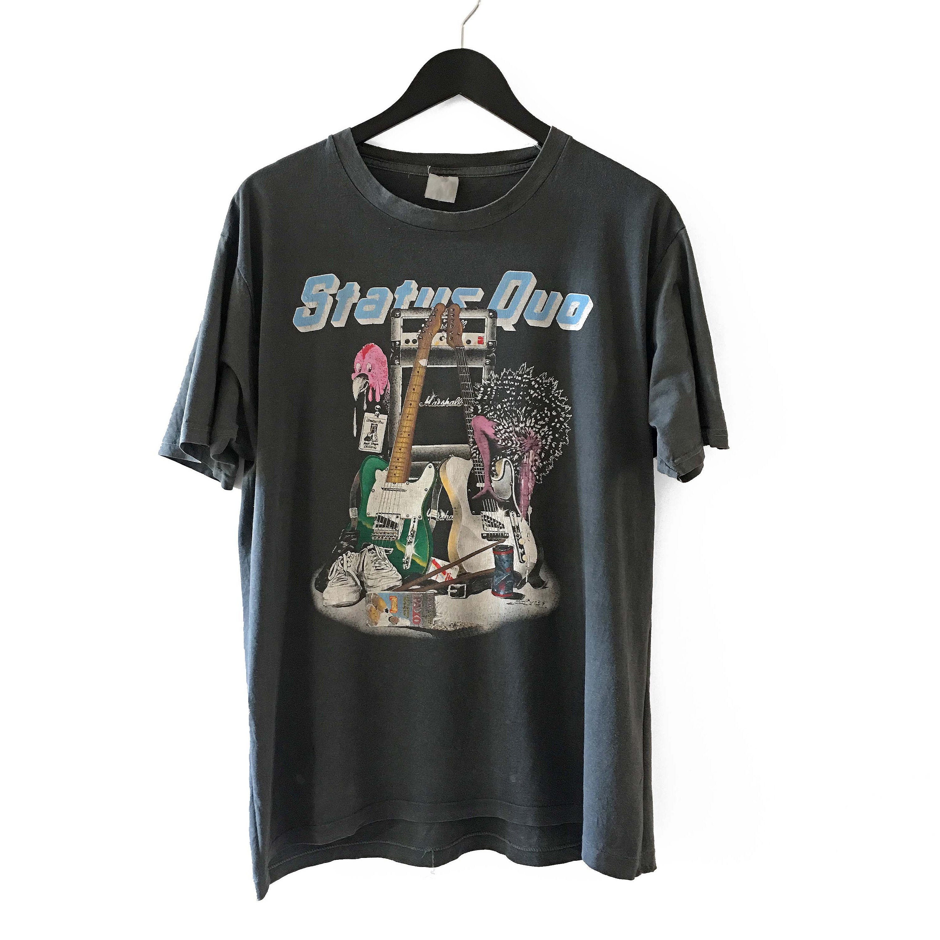 1988 Status Quo European Tour T Shirt Size Large Medium - Etsy