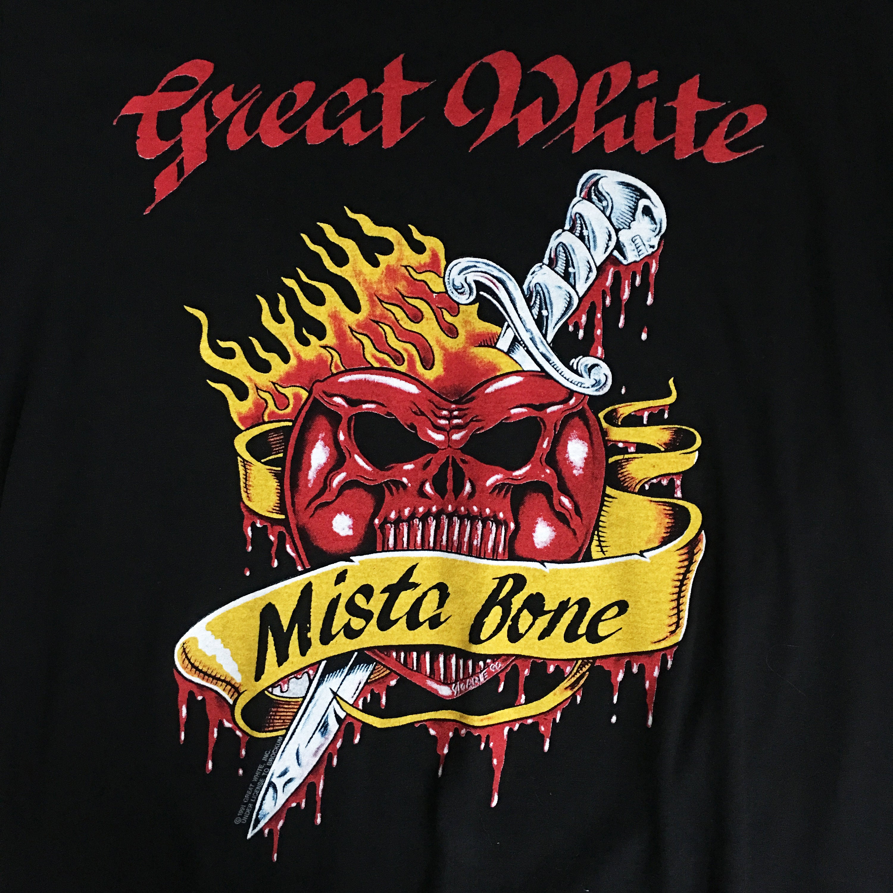 80年代 80s GREAT WHITE グレートホワイト バンドTシャツ 両面