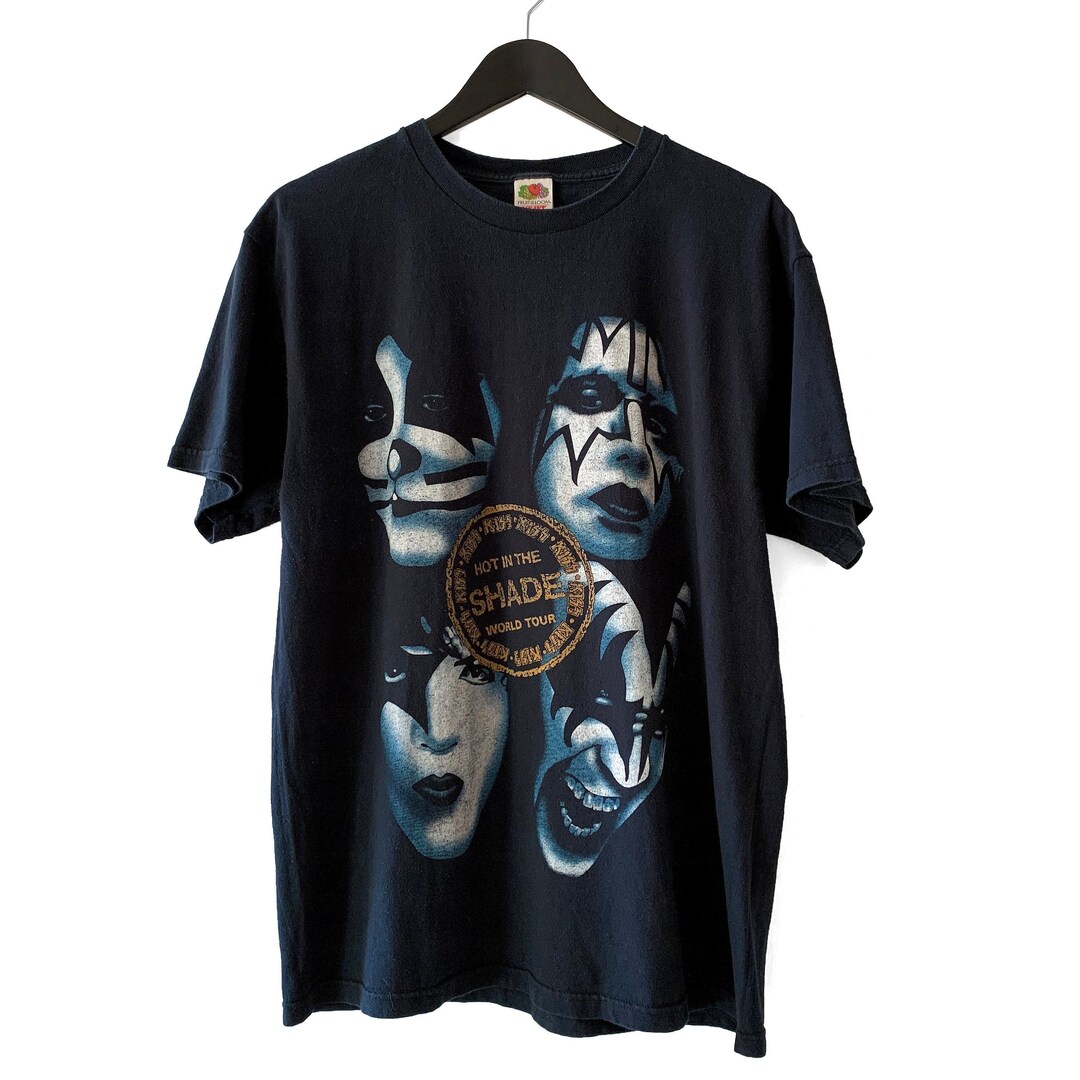Vintage 90s Kiss Green T-shirt Size XL Official Member Fan