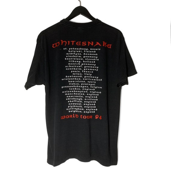Original 1994 Whitesnake World Tour T Shirt Size Large Rare