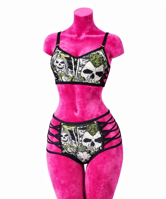 sexy skull lingerie 【软情趣】【meow】【AMZ】万圣节款拓色 分体