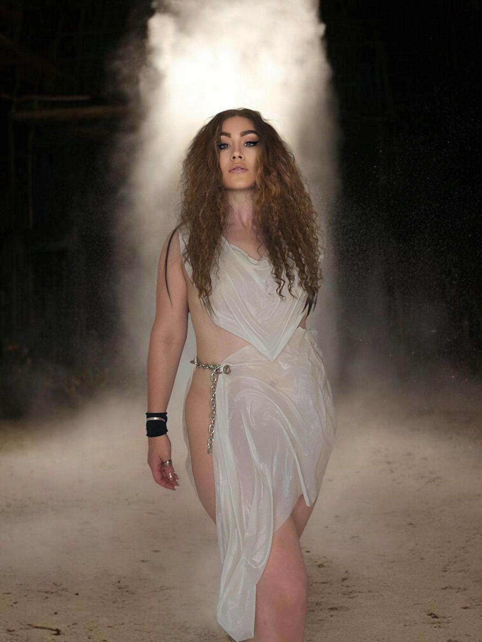See Through Wet Look Dress