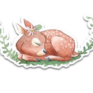 Sticker Little Deer Sleeping. For Window, car, Laptop